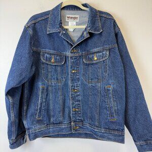 VTG Wrangler Rugged Wear Men’s Denim Jacket Size Large Style # WPL6428 Cowboy